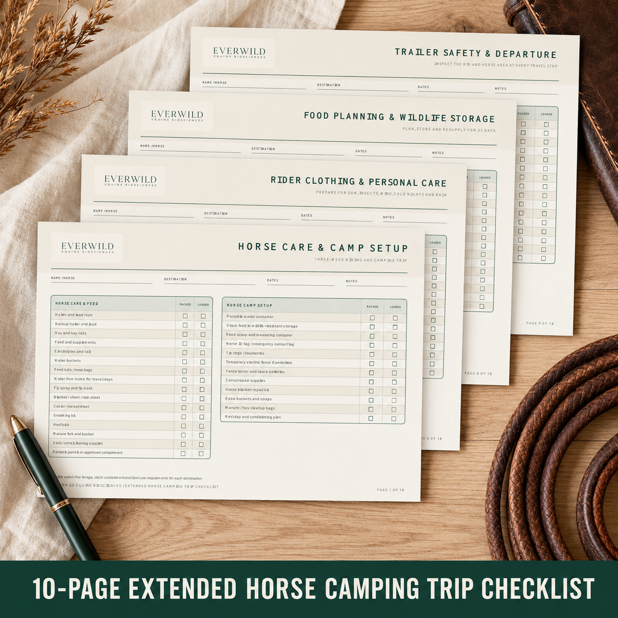 Backcountry Horse & Travel Checklist